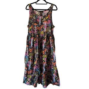 NWOT Nooworks big pocket mushroom dress size L